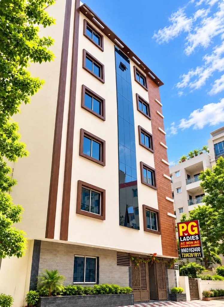 Gayatri Luxury Ladies PG building on 3rd Cross Road, Kaveri Layout